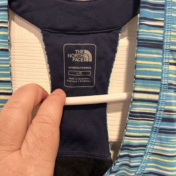 The North Face Vaporwick‎ Racer Back Striped Tank Top Womens Large Activewear - Picture 4 of 8